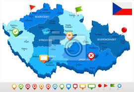 Zobacz więcej w wikiprojekcie szablony lokalizacyjne. Naklejka Czechy Mapa I Flaga Szczegolowe Wektorowej Na Wymiar Czechy Mapa Region Redro Pl