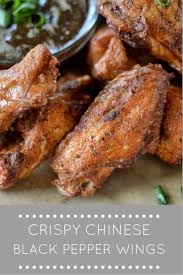 Crispy Chinese Black Pepper Chicken Wings Recipe Chicken Wing Recipes Chicken Recipes Wing Recipes