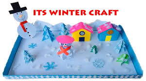 Winter Season 3d Model For School Project Ideas Winter Season Paper Crafts For School Kids