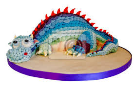 Teig gleichmässig in die vorbereiteten formen füllen. Dinosaurier Kuchen Isoliert Auf Weiss Leinwandbilder Bilder Schuppig Marzipan Keks Myloview De