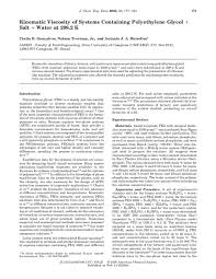 Pdf Kinematic Viscosity Of Systems Containing Polyethylene