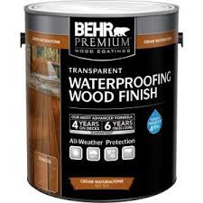Behr Premium 1 Gal Cedar Naturaltone Transparent Waterproofing Wood Finish 50101 At The Home Depot Mobile Exterior Wood Stain Staining Wood Wood Finish