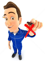 3d mechanic drawing red cross check mark stock photo © 3dmask (#8973919)