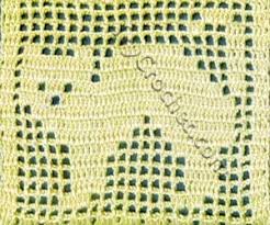 Filet Crochet Charts Extended Double Crochet Stitch