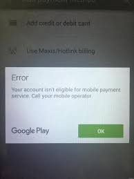 Free fire merupakan game yang mempunyai system. Error Or Dvasa2 02 Your Account Isn T Eligible For Mobile Payment Service Call Your Mobile Operator