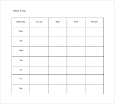 daily medication schedule template chart printable images of