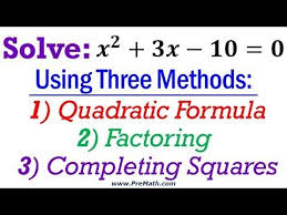 How To Solve Quadratic Equations Using 3 Different Methods Youtube Quadratics Solving Quadratic Equations Quadratic Equation