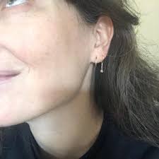 14K Solid Gold Teardrop Rook Hoop Charm Dangle Chain Charm Earring Belly  Ring Charm Conch Helix Cartilage Charm Dangle Trapezoid CZ Charm