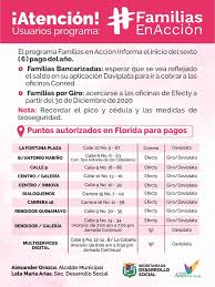 Hasta el próximo miércoles los titulares del programa de familias en acción podrán reclamar las tarjetas débito. Familias En Accion Florida Valle Home Facebook
