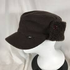 B Block Headwear Winter Trapper Hat Cadet Cap Knit Brown Winter Faux Fur Lined Blockheadwear Trapperhat Zimnie Shapki