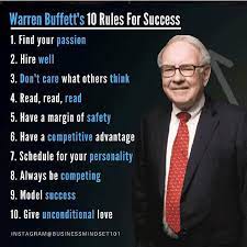 Warren wurde als zweites kind des brokers und späteren kongressabgeordneten howard. Warren Buffet S 10 Rules For Success Motivationalquotes Successquotes Warren Inspirational Quotes Motivation Business Quotes Motivational Quotes For Success