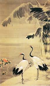 Symbolism And The Crane In East Asia China Chinese Brush Painting Of Red Crowned Cranes Kus Yagli Boya Bahar