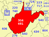 Area codes 304 and 681 - Wikipedia