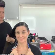 There aren't many women like demi moore. Demi Moore Shares A Behind The Scenes Video Showing How She Went Platinum In Peacock S Brave New World