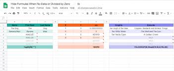 Google Sheets How To Hide Formula Error Warnings Where