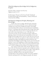 PDF) What Do Indigenous Knowledges Do for Indigenous Peoples?