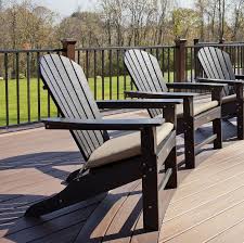 Furniture Beautiful Adirondack Chair Cushion Design Ideas With Cool Black Color Ideas And Fabric Ideas Also T Trex Outdoor Furniture Outdoor Furniture Outdoor