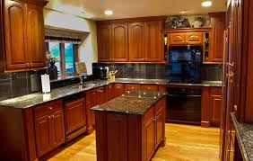 Kitchens with cherry wood cabinets offer a warm and luxurious look and match well with a variety of different countertop materials and finishes. Cherry Kitchen Cabinet Hardware Ideas Colors With Honey Oak Cabinets Common Woods Black Square Knobs For Mayor Ajkcouncil