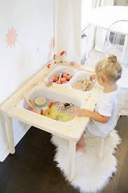 Easy Sensory Bin Table Setup For Kids A Beautiful Mess Playroom Kids Room Ikea Kids