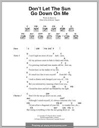 Tips on photographing sunsets and sunrises. Don T Let The Sun Go Down On Me Von E John Noten Auf Musicaneo