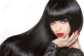 Club hopper, a brown toned deep red with a little bit of attitude. Long Hair Beautiful Brunette Girl Healthy Black Hairstyle Red Lips Makeup Manicured Nails Beauty Model Woman Isolated On White Background Stock Photo Picture And Royalty Free Image Image 36421416