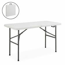 These six small foldable desks that are both space efficient and more efficient for your work ethic. Foldable Table 4 Foot Small Portable Plastic Folding Fold Up Camping Table 810010020604 Ebay