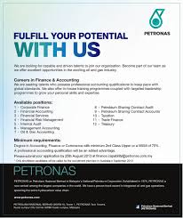 Exciting opportunity to be part of our malaysian entity. Careers In Finance Accounting In Petronas Cmsa
