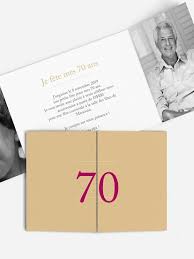 Carte Invitation Anniversaire 70 Ans