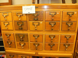 The map cabinet is making a trendy come back! Auctions International Auction Chatham Csd 9270 Item Wooden Library Card Catalog Cabinet