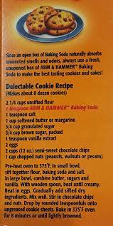 Chocolate Chip Cookie Recipe From Arm Hammer Baking Soda Box Use Gluten Fre Cookies Recipes Chocolate Chip Arm And Hammer Baking Soda Chocolate Chip Cookies