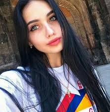 A dark brown to black pigment in hair, skin, and the iris of the eye in people and animals. Green Eyes Black Hair Armenian Girl Black Hair Green Eyes Black Girl Green Eyes Black Hair Green Eyes Girl