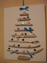 Sapin De Noel En Bois Flotte Sur Toile Blanche Sapin De Noel En Bois Flotte Sapin Noel Bois Deco Noel