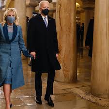 Dr jill biden at the closing of inauguration day. Dr Jill Biden Wears Custom Markarian To The 2021 Presidential Inauguration Fashionista