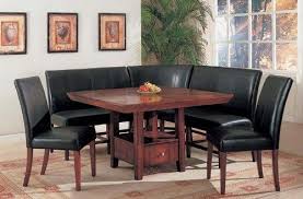 The Most Unique Feature Of This Corner Dining Set Is The Rich Wood Table With Built In Storage Corner Dining Table Glamourous Dining Room Square Dining Tables