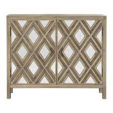 Tahira Accent Cabinet Accent Doors Mirrored Furniture Accent Cabinet