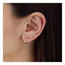 This Beautiful 18 Gauge Seamless Snap Ring Features A 2mm Diamond Set In A Scalloped Edge Bezel This Is A Sophisti Ear Jewelry Earings Piercings Two Piercings