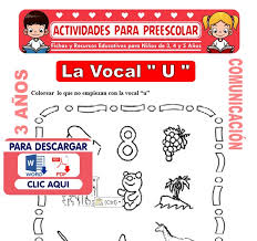 La Vocal U Para Ninos De 3 Anos Actividades Para Preescolar 2020 ¿por que no pruebas a hacerlo de forma divertida, cantando una cancion? la vocal u para ninos de 3 anos