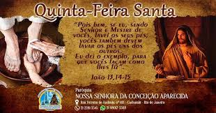 A missa da tarde, a que todos os cristãos são convidados, comemora a última refeição, a ceia, que jesus tomou com os seus discípulos ao cair da noite em que devia ser entregue. Quinta Feira Santa Santa Missa Lava Pes E Instituicao Da Eucaristia 19 Horas Sympla
