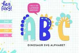 Download Dinosaur Monogram Alphabet Svg 3d Layered Svg Design 603108 Cut Files Design Bundles