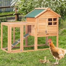 More people in suburbia are finding the value in keeping a few ducks in the back. Gymax Wooden Rabbit Hutch Chicken Coop Poultry Cage Hen Duck House Pet Run Backyard As Pic Overstock 20633906
