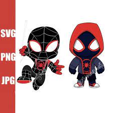 Svg Spider Man Miles Morales Into Spider Verse Characters Etsy Spiderman Illustrations Kids Kids Clipart