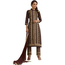 Buy Ethnicking Women's Chanderi Cottan Semi Stitched Salwar Suit (VHNW-13_Multi  _Free Size) at Amazon.in