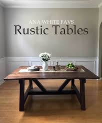 Jackson counter height table in oak finish ; Favorite Rustic Dining Table Plans Ana White