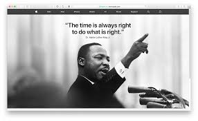 Homepage übernahme Apple Erinnert An Martin Luther King