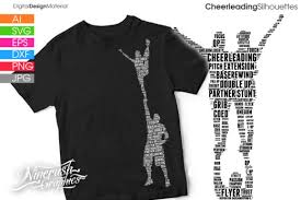 Designs are ready to print or. Cheer Stunts Silhouettes Vector Graphics Graphic By Ninerush Creative Fabrica