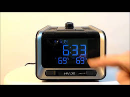 Digital projection clock with temperature (8 pages). Hdmx By Homedics Hx B320 Sleep Station Projection Clock Radio Youtube