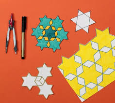 Once you create the design, it can be repeated over and over without intersecting lines or spaces. Star Tessellation Math Art Project