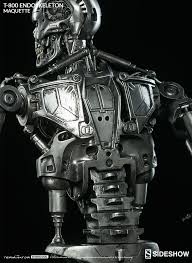 Terminator Terminator T 800 Endoskeleton Maquette By Sidesho Terminator Endoskeleton Terminator Terminator Genisys