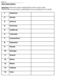 Or why chicago is considered the windy city? 50 Us States Worksheets Teaching Resources Teachers Pay Teachers