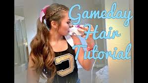 Beautiful braids & braided hairstyles we love. My Football Game Day Hair Low Pony With French Braid Youtube